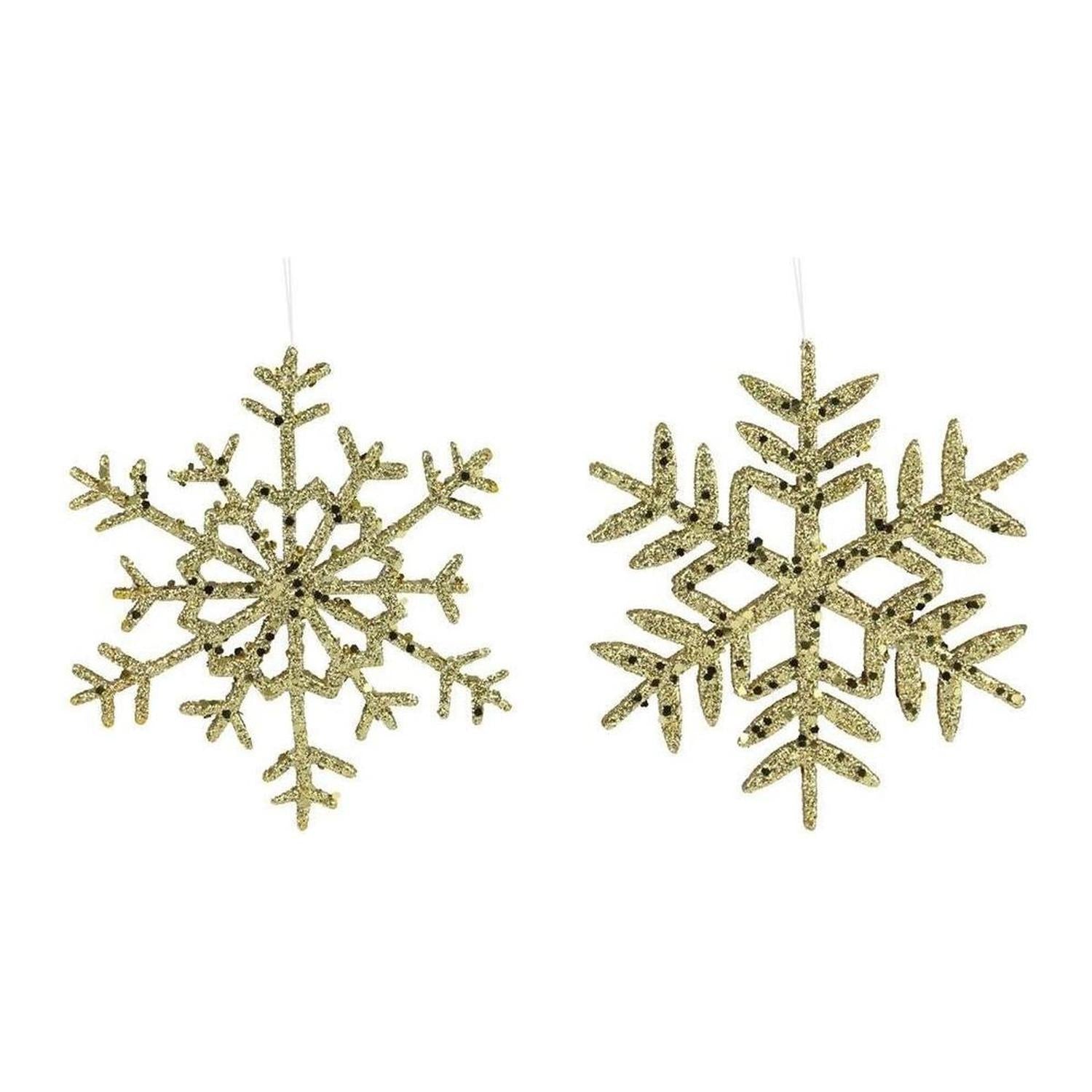 Shop For 10" Glitter Snowflake Ornament: Gold (Asst 2)