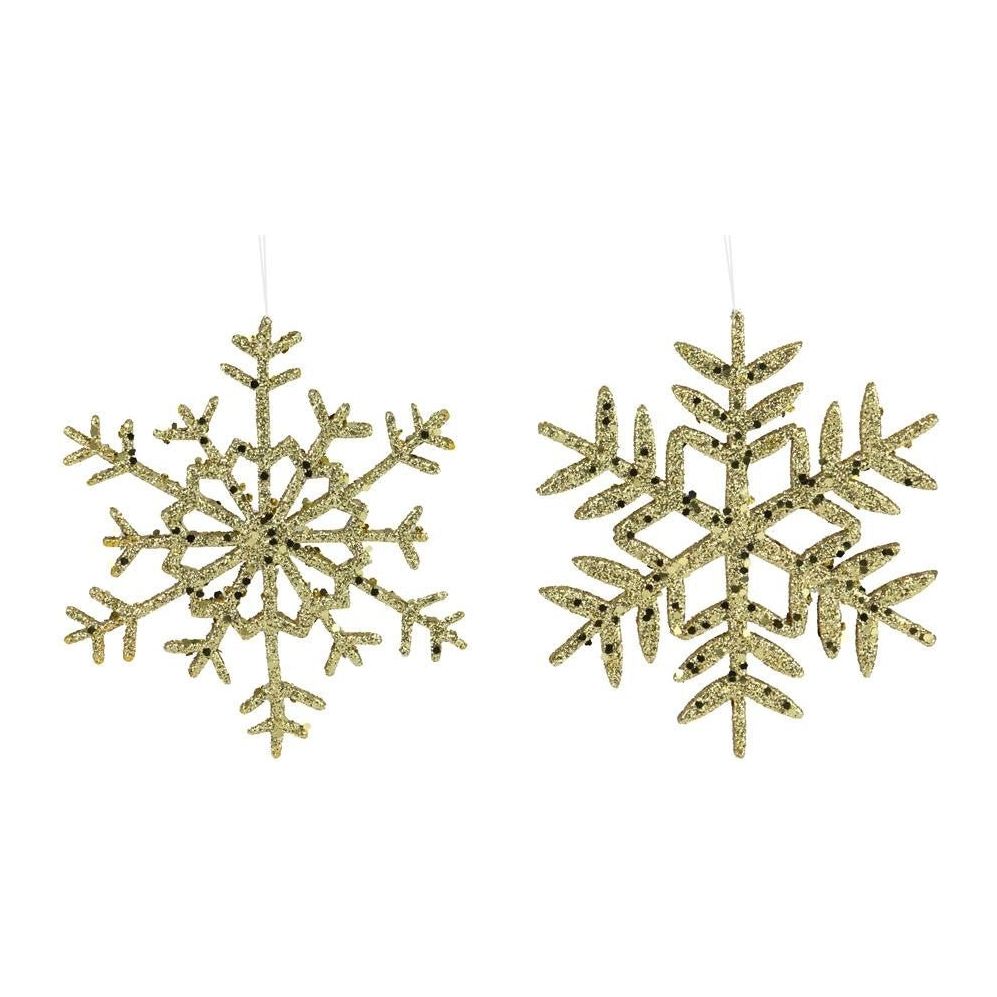 Shop For 10" Glitter Snowflake Ornament: Gold (Asst 2)