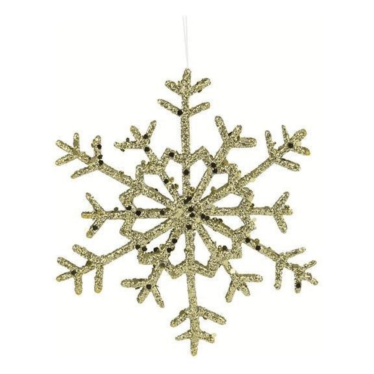 Shop For 10" Glitter Snowflake Ornament: Gold (Asst 2)