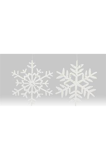 Shop For 10" Glitter Snowflake Ornament: White (Asst 2)