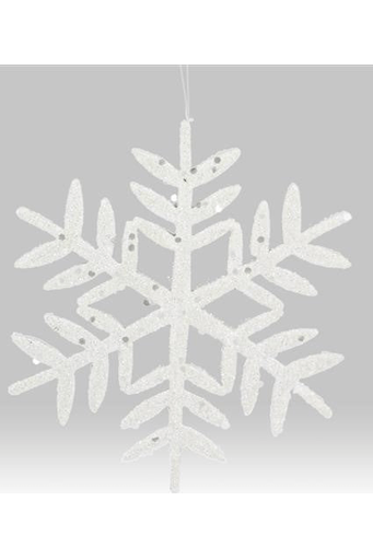 Shop For 10" Glitter Snowflake Ornament: White (Asst 2)