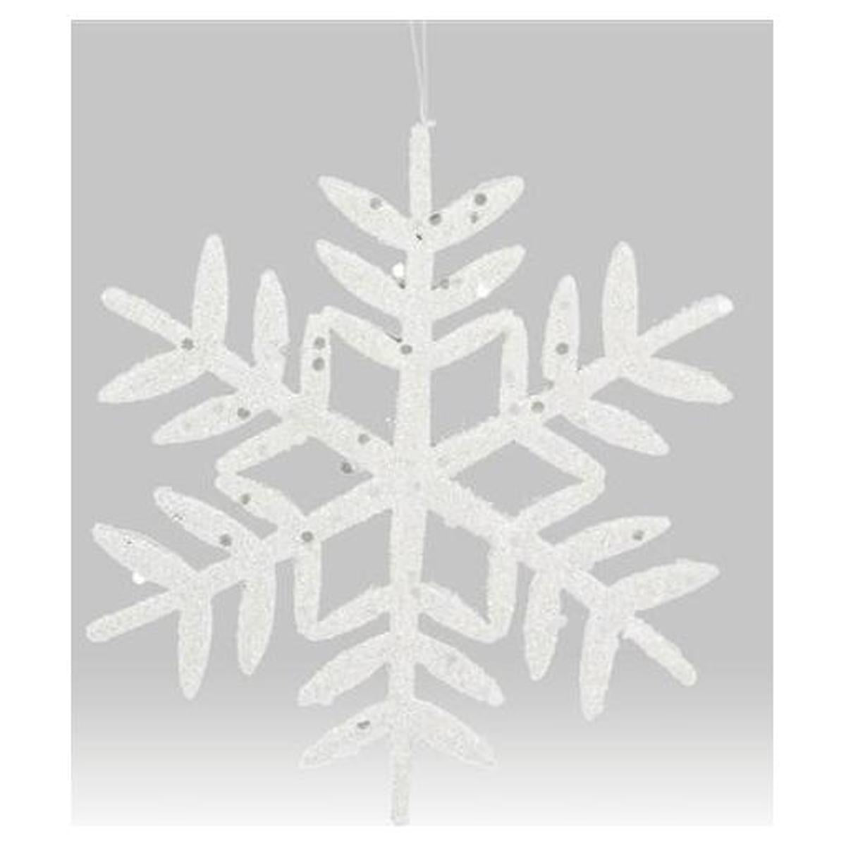 Shop For 10" Glitter Snowflake Ornament: White (Asst 2)