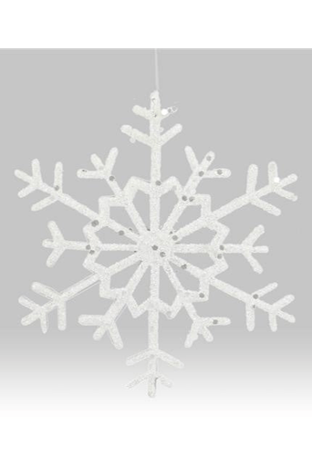 Shop For 10" Glitter Snowflake Ornament: White (Asst 2)