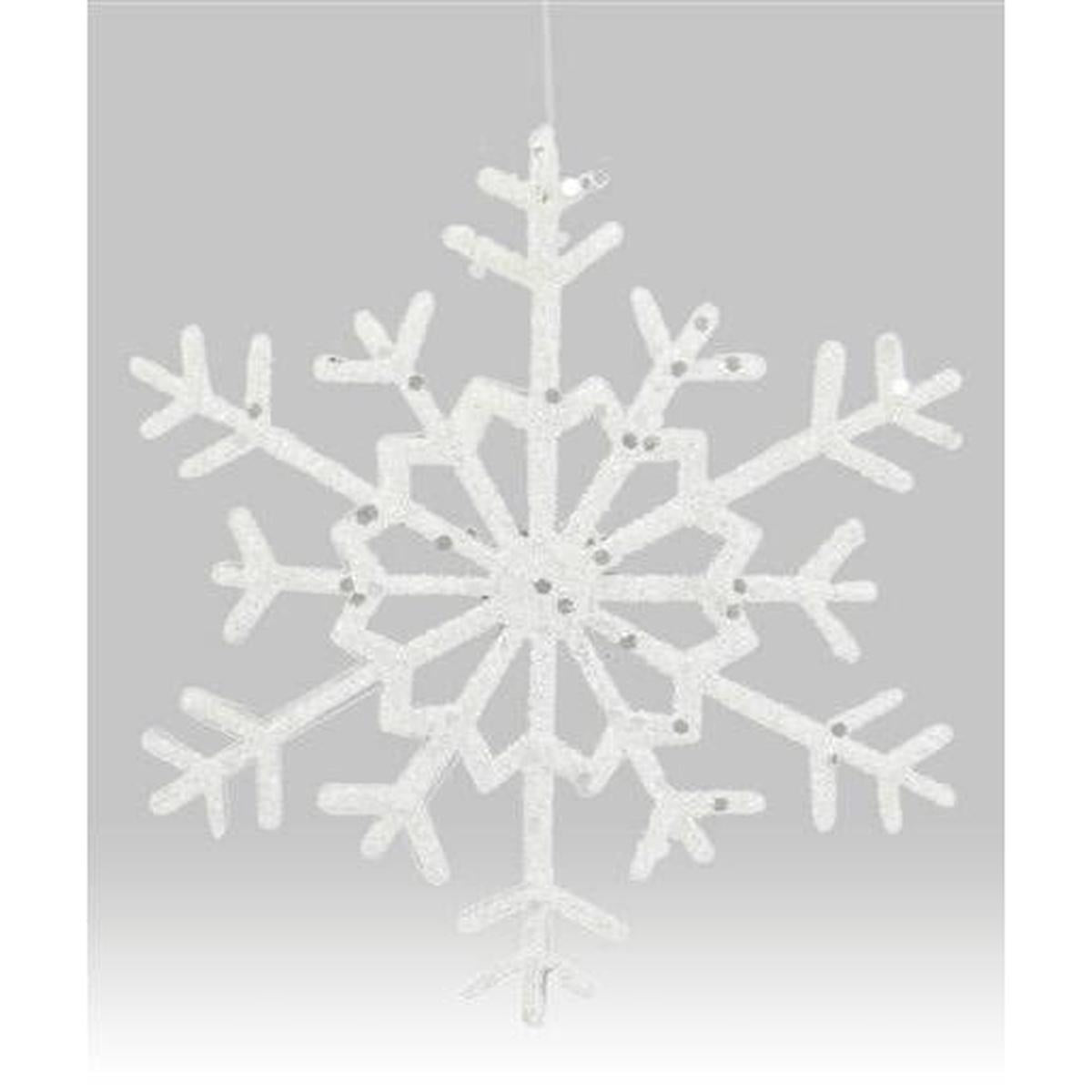 Shop For 10" Glitter Snowflake Ornament: White (Asst 2)