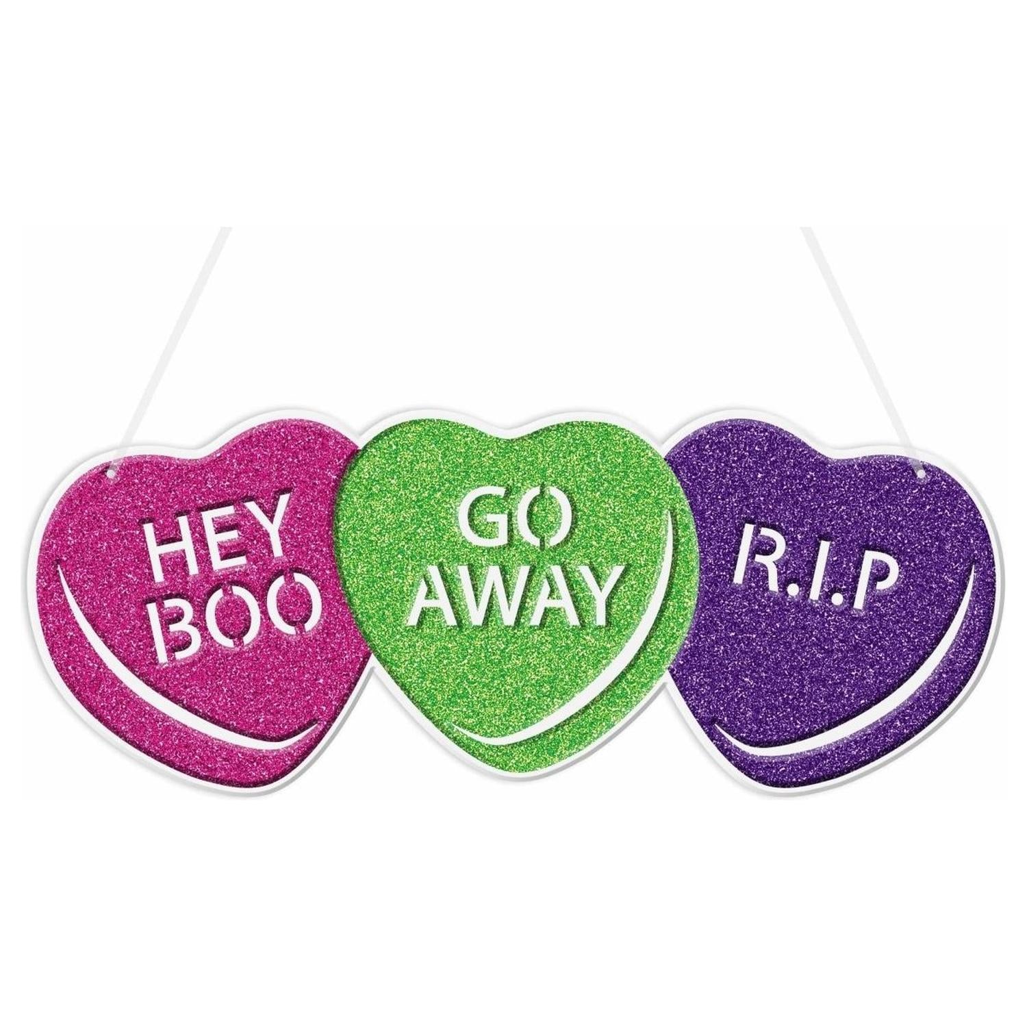 10" Halloween Conversation Heart Sign