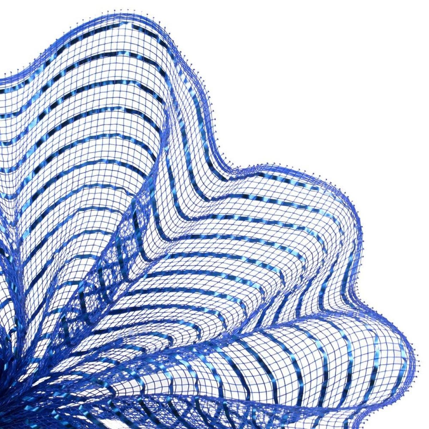 Shop For 10" Matte Wide Foil Mesh Ribbon: Royal Blue at Michelle's aDOORable Creations
