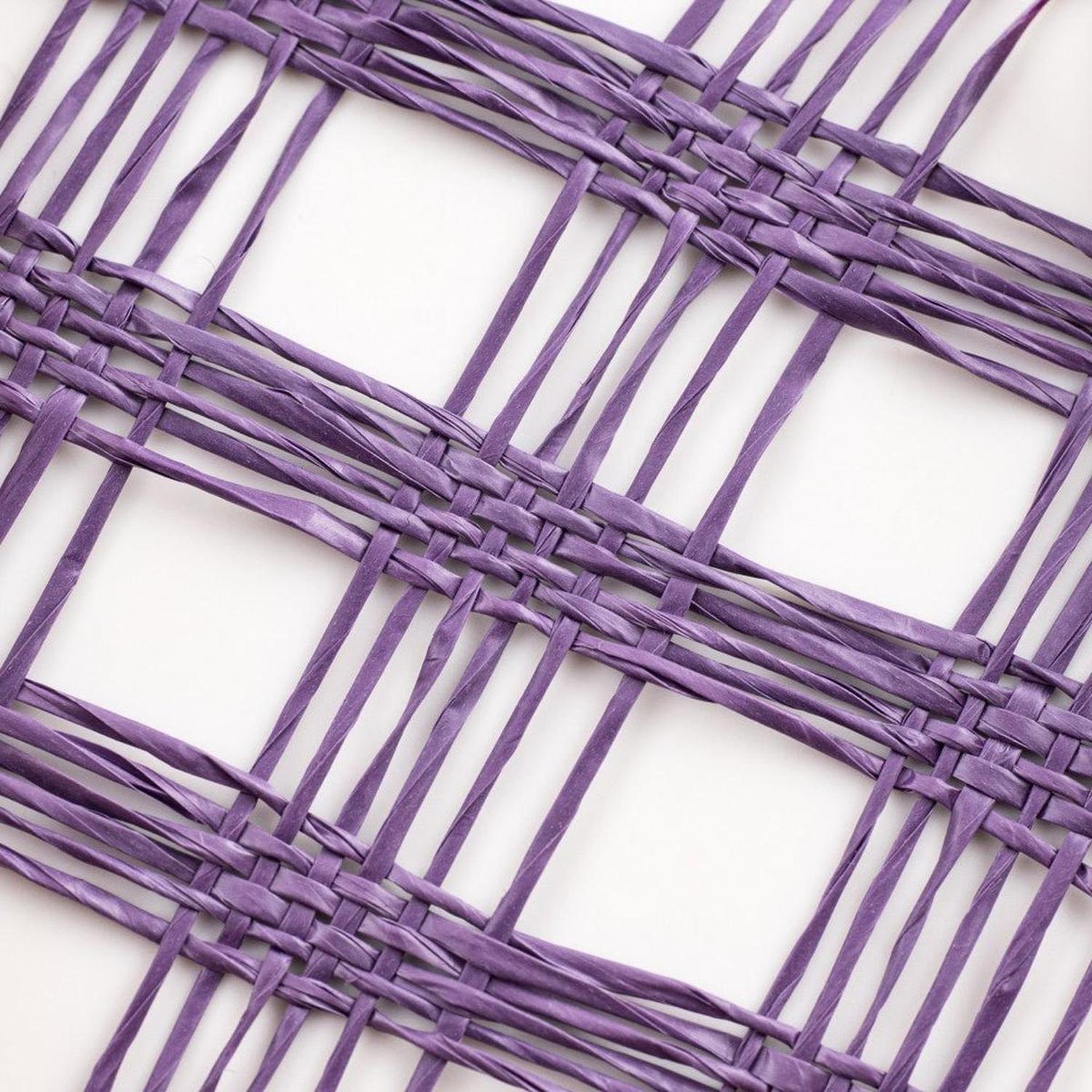 Shop For 10" Poly Burlap Check Mesh Ribbon: Purple (10 Yards) at Michelle's aDOORable Creations