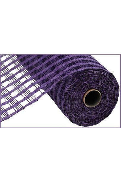 Shop For 10" Poly Burlap Check Mesh Ribbon: Purple (10 Yards) at Michelle's aDOORable Creations