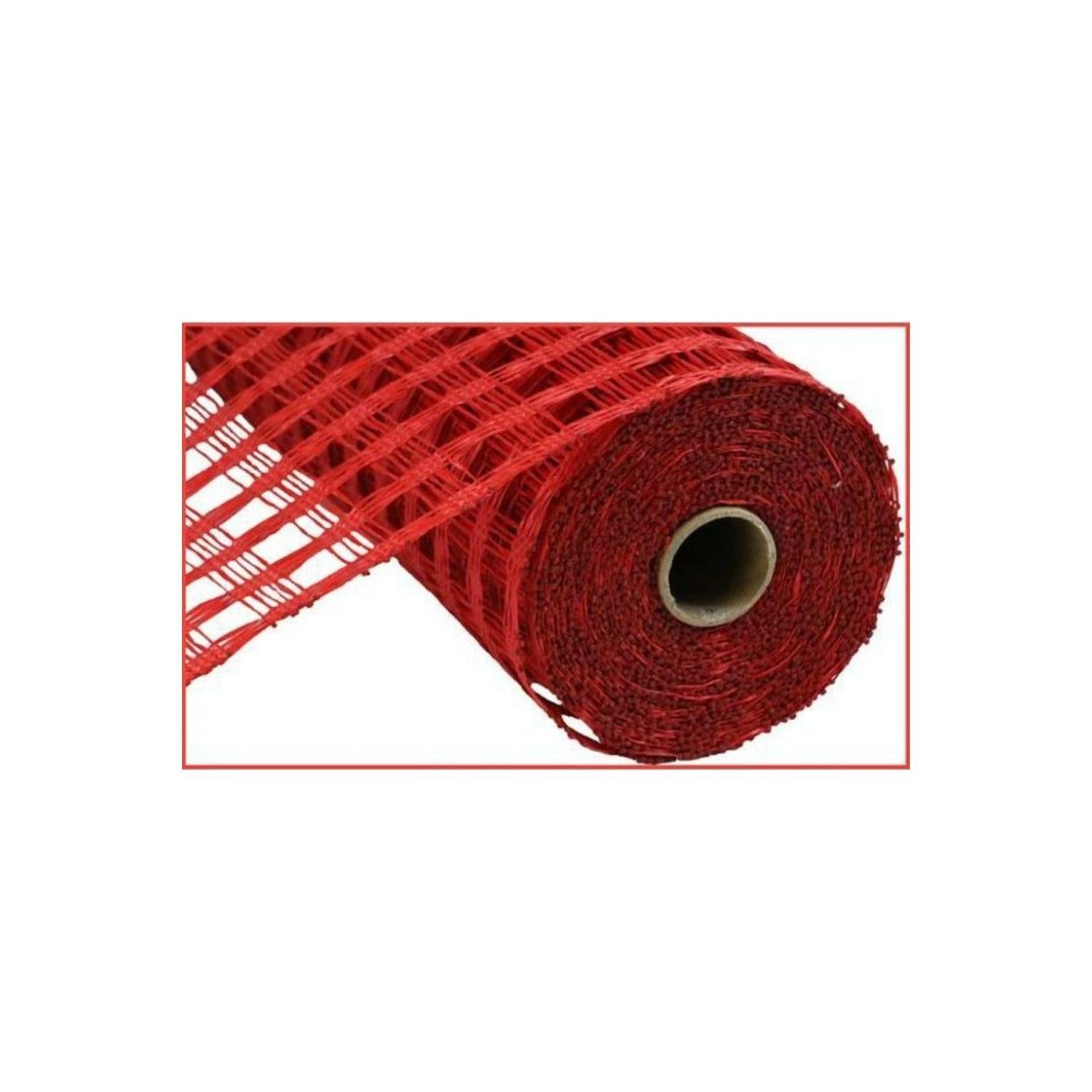 Shop For 10" Poly Burlap Check Mesh Ribbon: Red at Michelle's aDOORable Creations