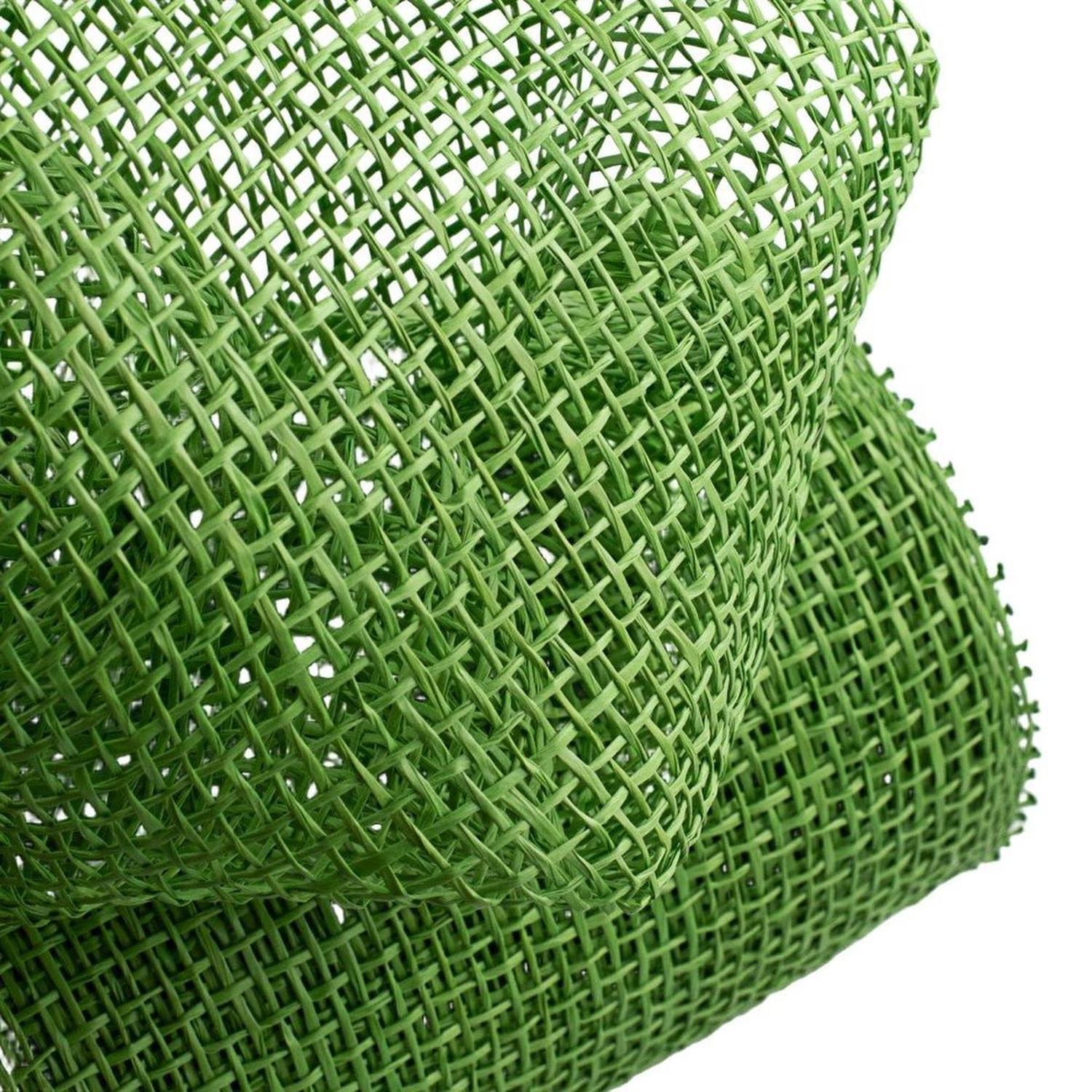 10" Poly Burlap Mesh Ribbon: Lime Green