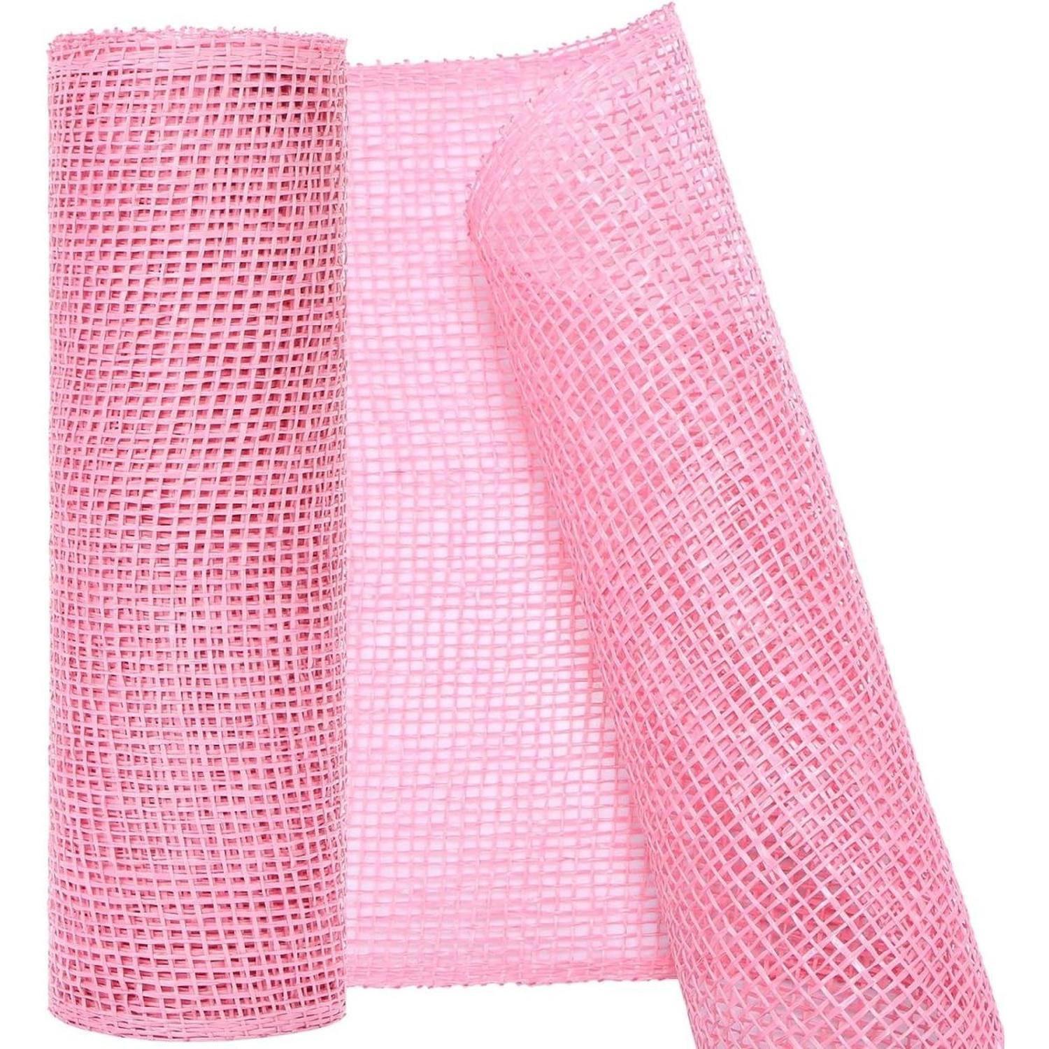 10" Poly Burlap Mesh Ribbon: Pink