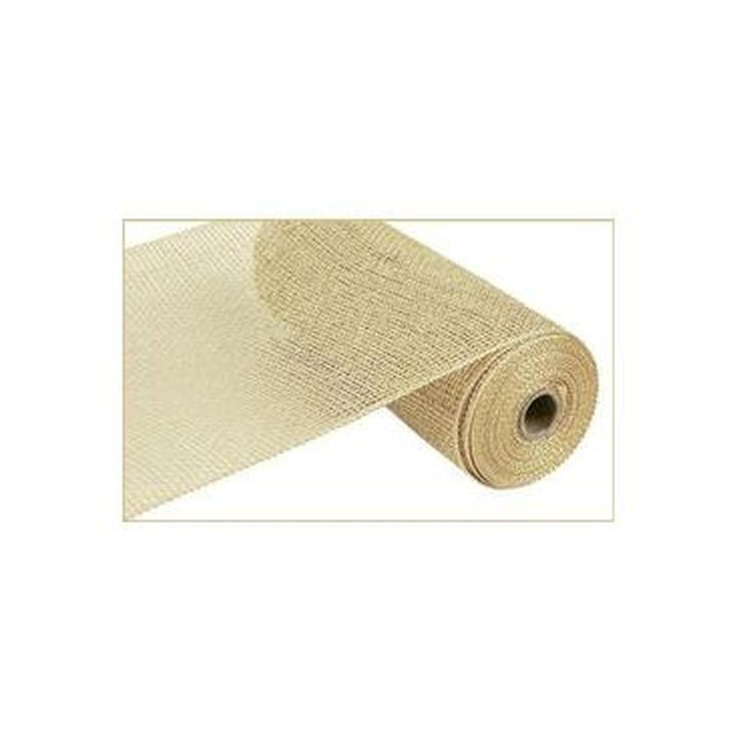 10" Poly Burlap Mesh Ribbon: Beige