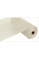 Shop For 10" Poly Burlap Mesh ribbon: Cream at Michelle's aDOORable Creations