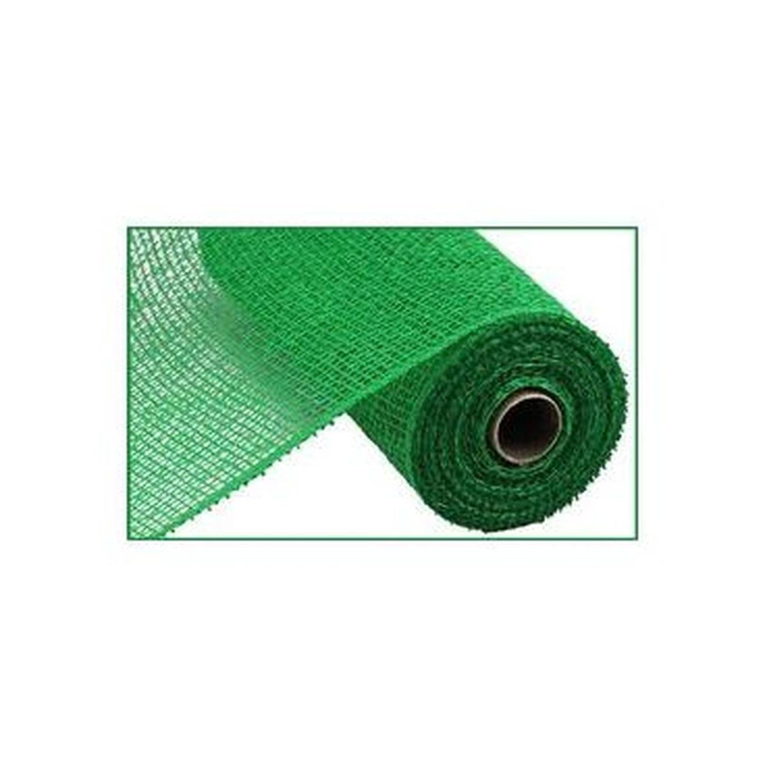 10" Poly Burlap Mesh Ribbon: Emerald Green