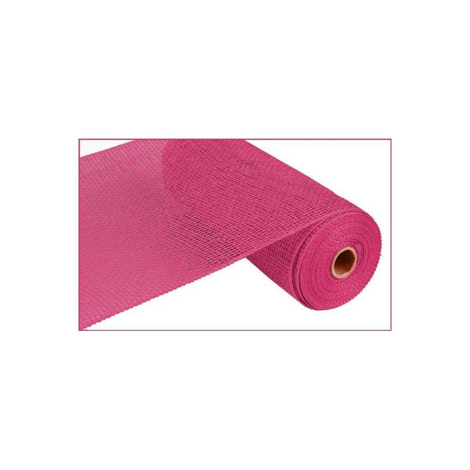 10" Poly Burlap Mesh Ribbon: Fuchsia Pink