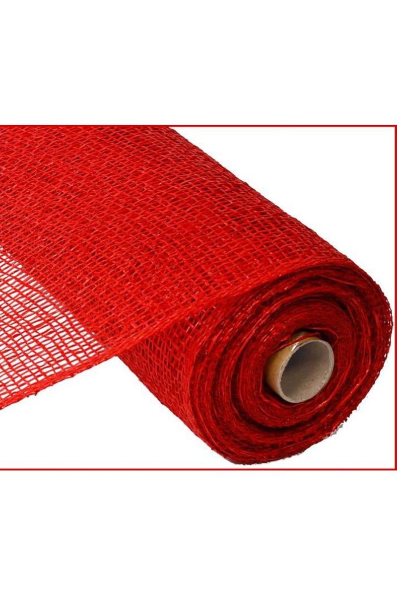 Shop For 10" Poly Burlap Mesh Ribbon: Red