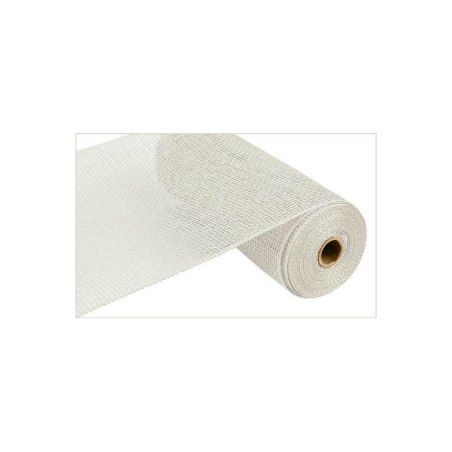 Shop For 10" Poly Burlap Mesh Ribbon: White at Michelle's aDOORable Creations