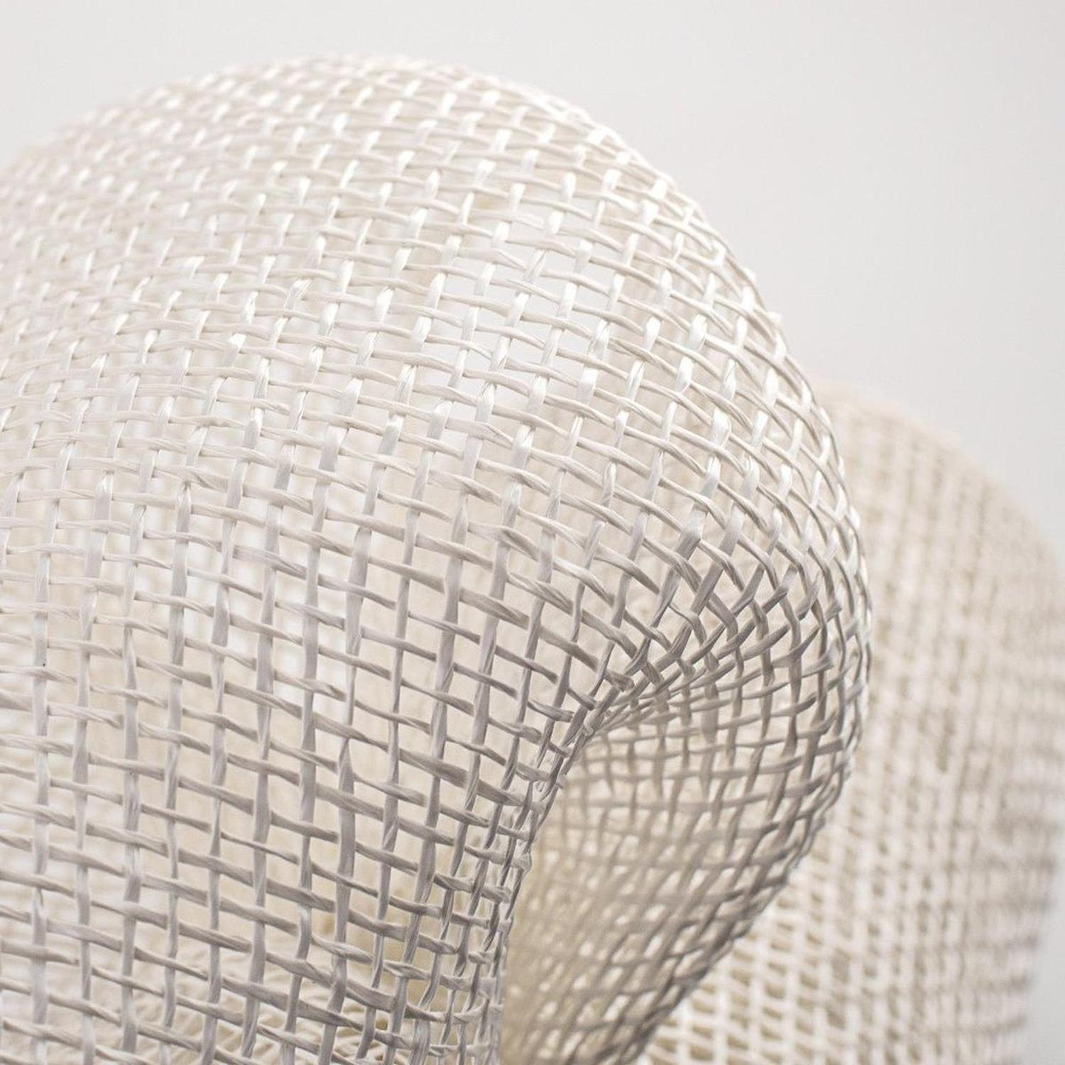 10" Poly Burlap Mesh Ribbon: White