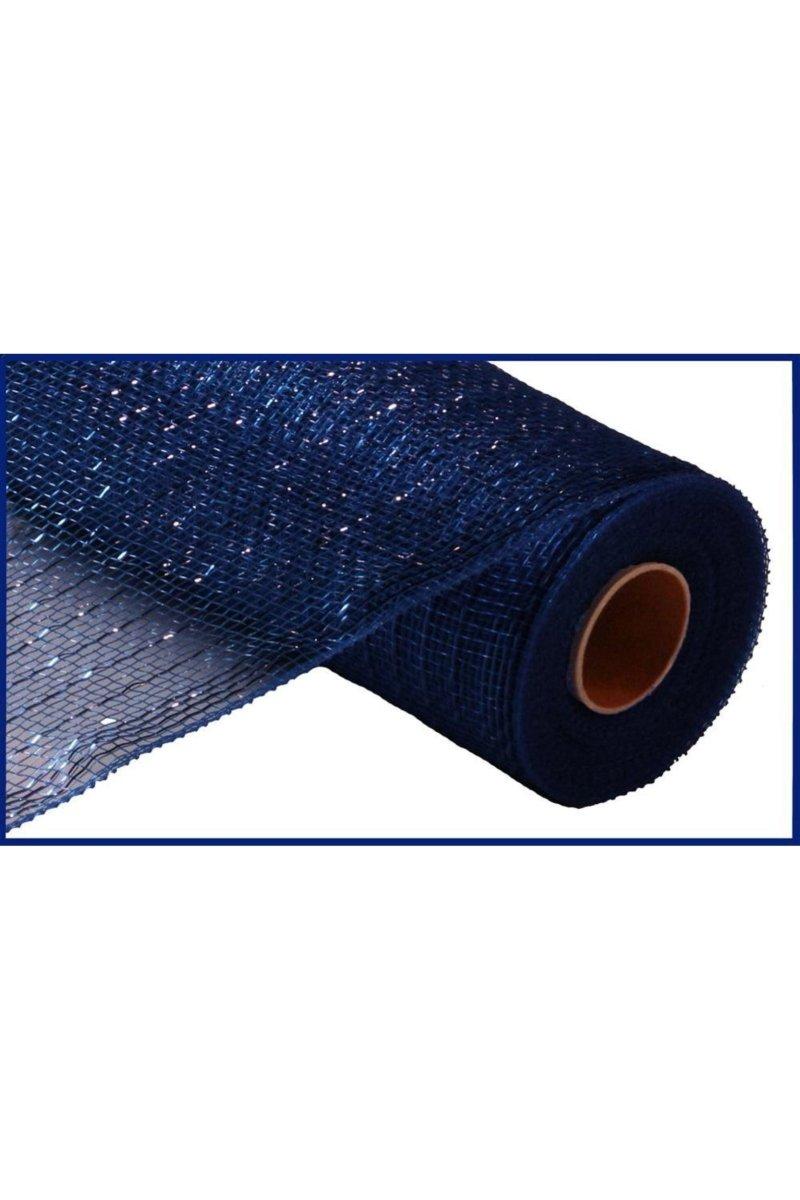 Shop For 10" Poly Deco Mesh: Metallic Navy/Royal (10 Yards)