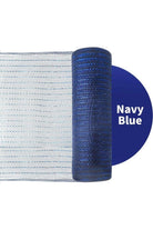 Shop For 10" Poly Deco Mesh: Metallic Navy/Royal (10 Yards)