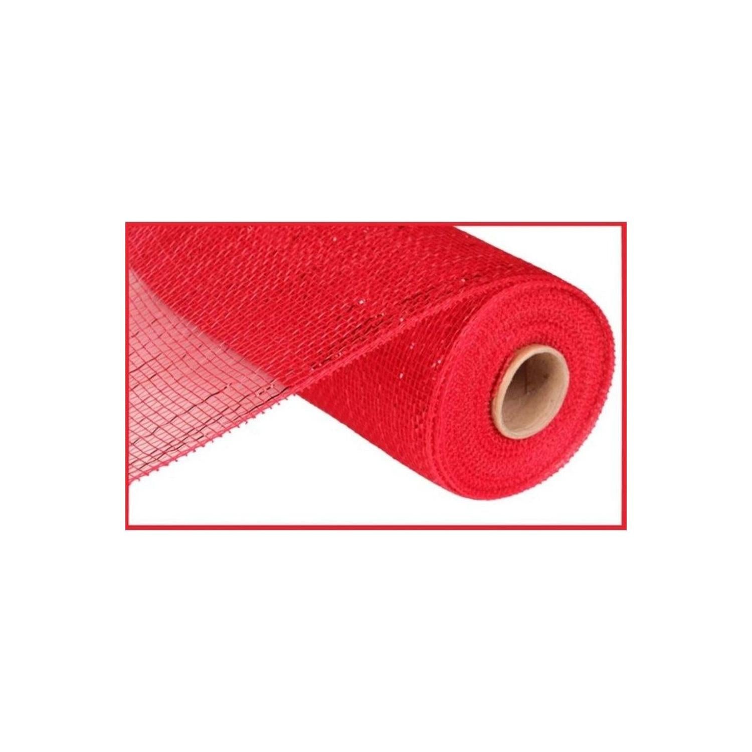 10" Poly Deco Mesh: Metallic Red