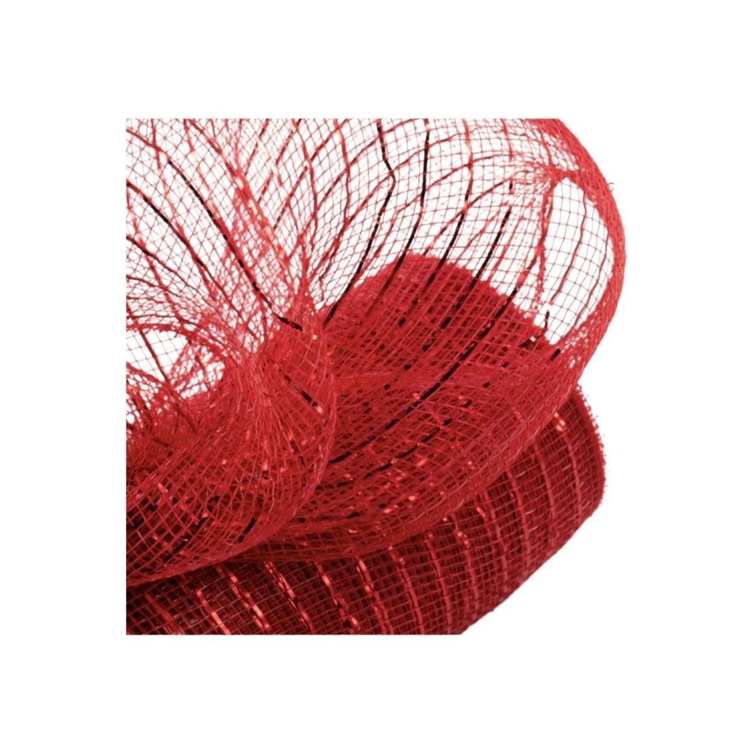 Shop For 10" Poly Deco Mesh: Metallic Red