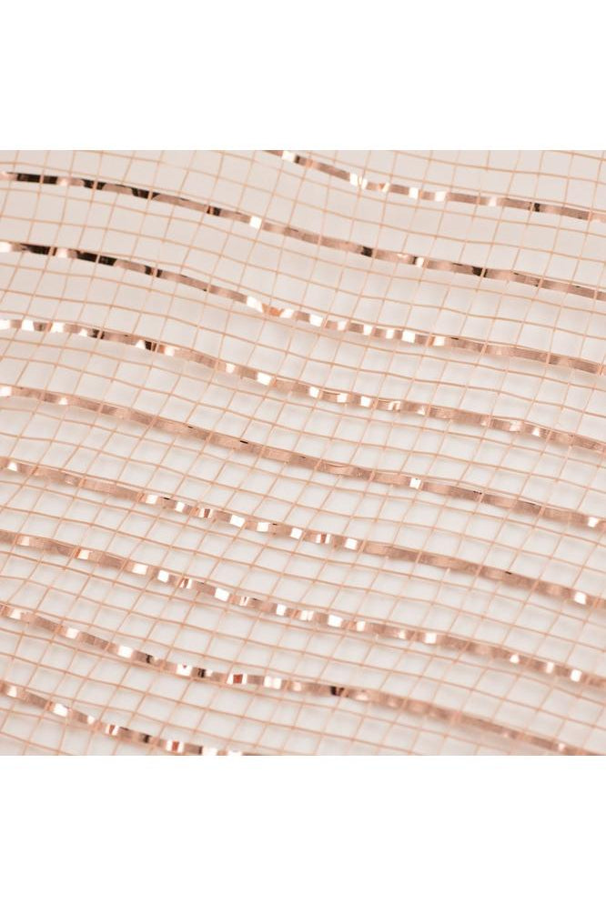 Shop For 10" Poly Deco Mesh: New Rose Gold w/Foil RE1366NF
