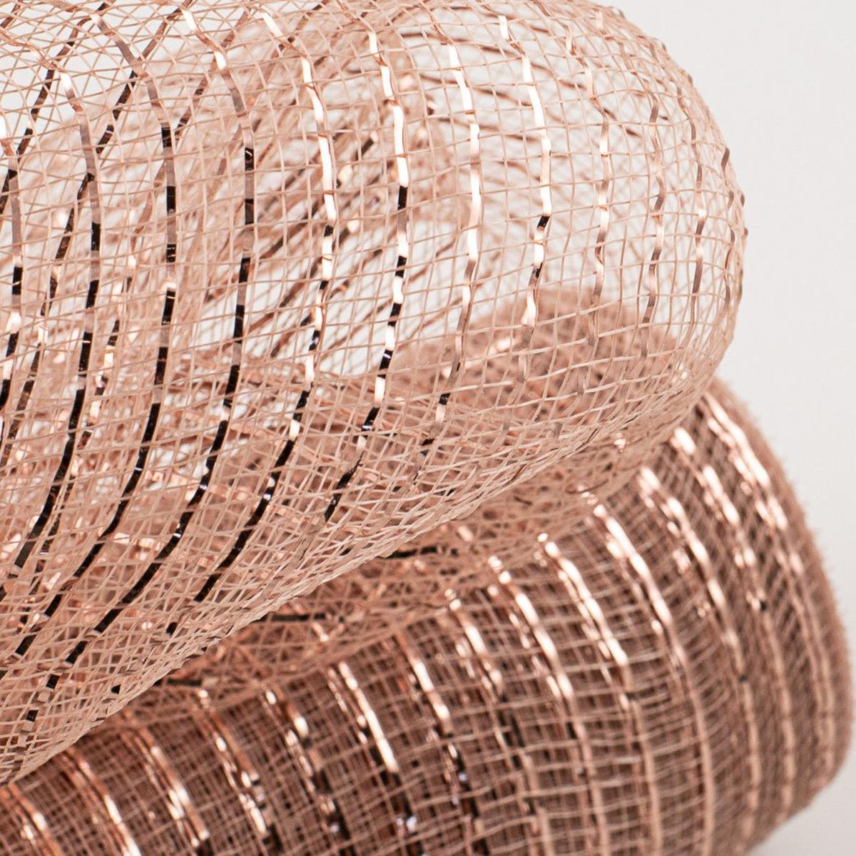 Shop For 10" Poly Deco Mesh Ribbon: New Rose Gold w/Foil at Michelle's aDOORable Creations
