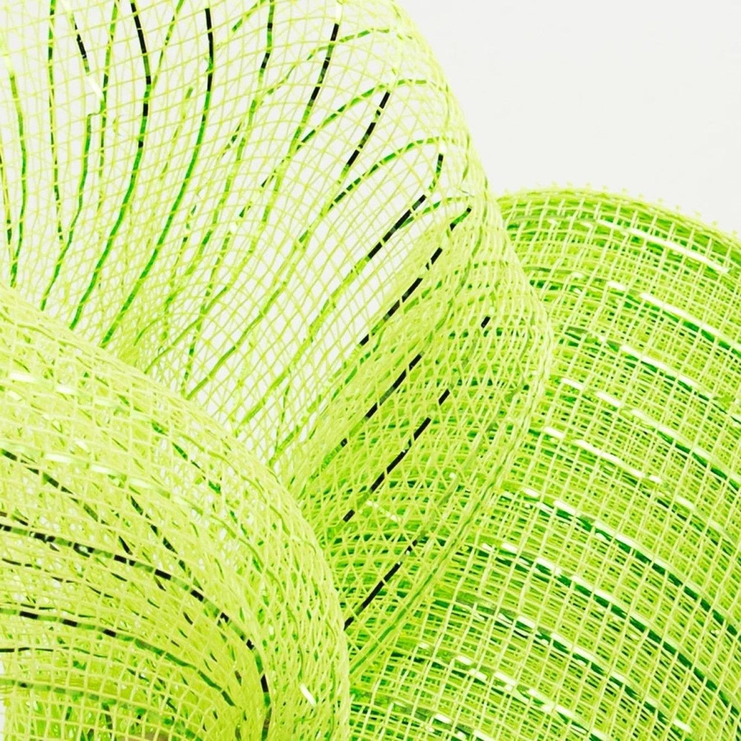 Shop For 10" Poly Deco Mesh Ribbon: Metallic Apple and Lime Green
