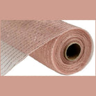 Shop For 10" Poly Deco Mesh Ribbon: Metallic New Rose Gold w/Foil