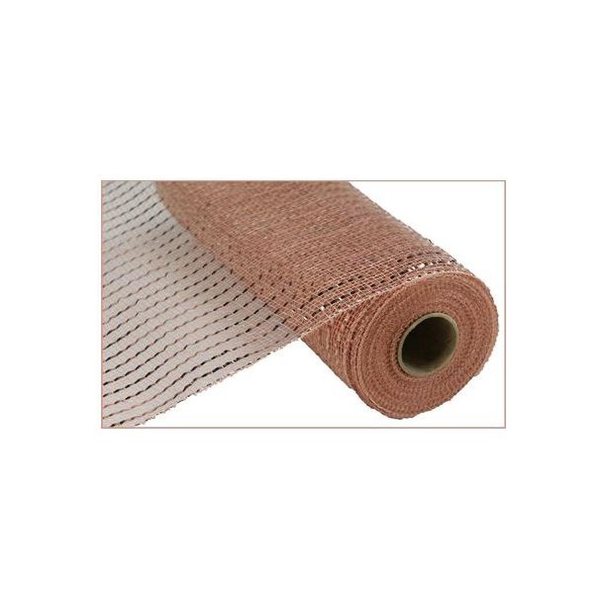 Shop For 10" Poly Deco Mesh Ribbon: New Rose Gold w/Foil at Michelle's aDOORable Creations