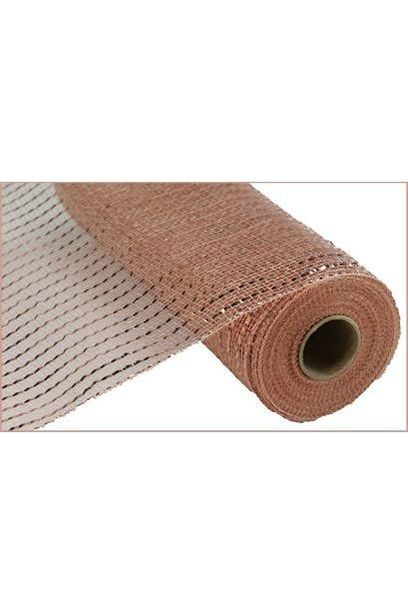 Shop For 10" Poly Deco Mesh Ribbon: New Rose Gold w/Foil at Michelle's aDOORable Creations