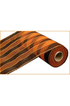 Shop For 10" Poly Deco Mesh Ribbon: Orange and Black Stripes at Michelle's aDOORable Creations