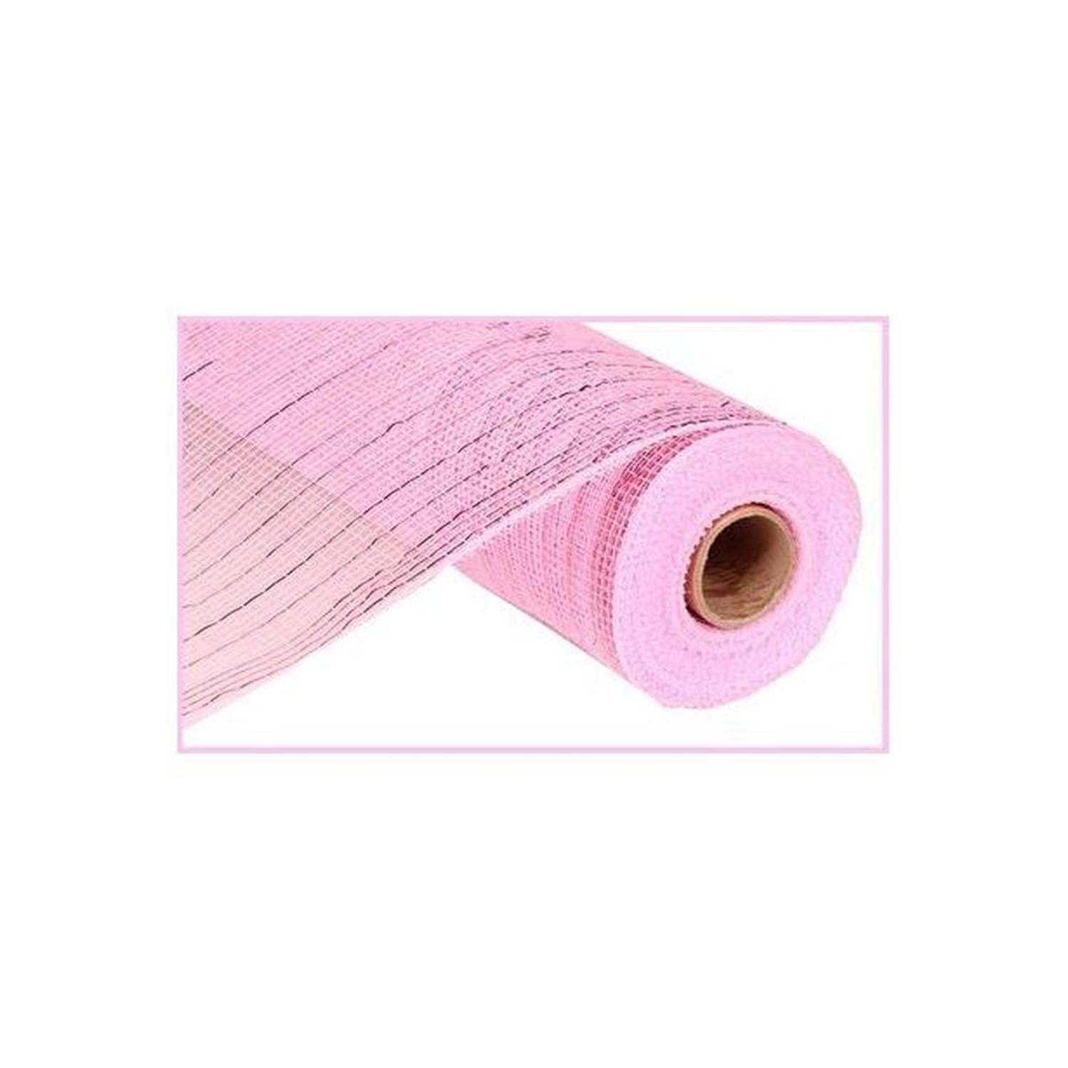10" Poly Deco Mesh Ribbon: Pink Metallic (10 Yards)