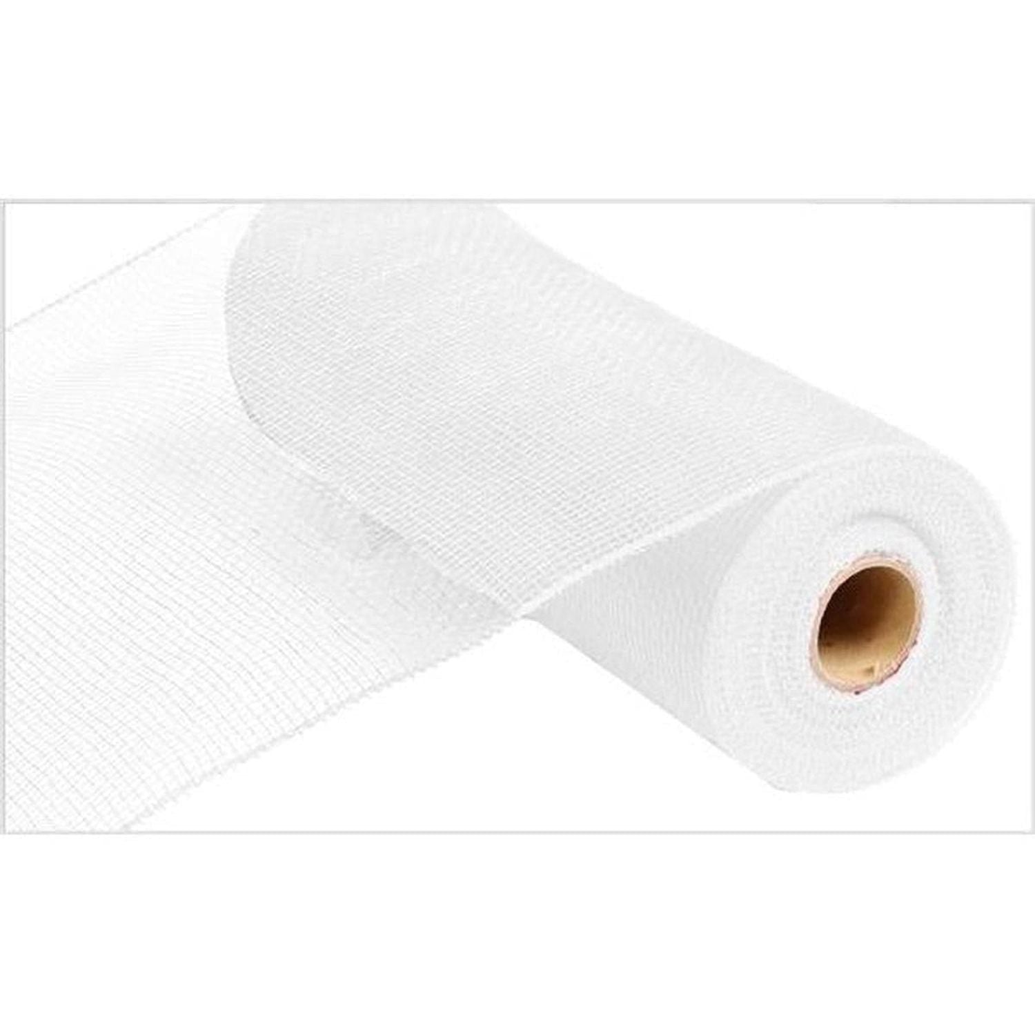 Shop For 10" Poly Deco Mesh Ribbon: White