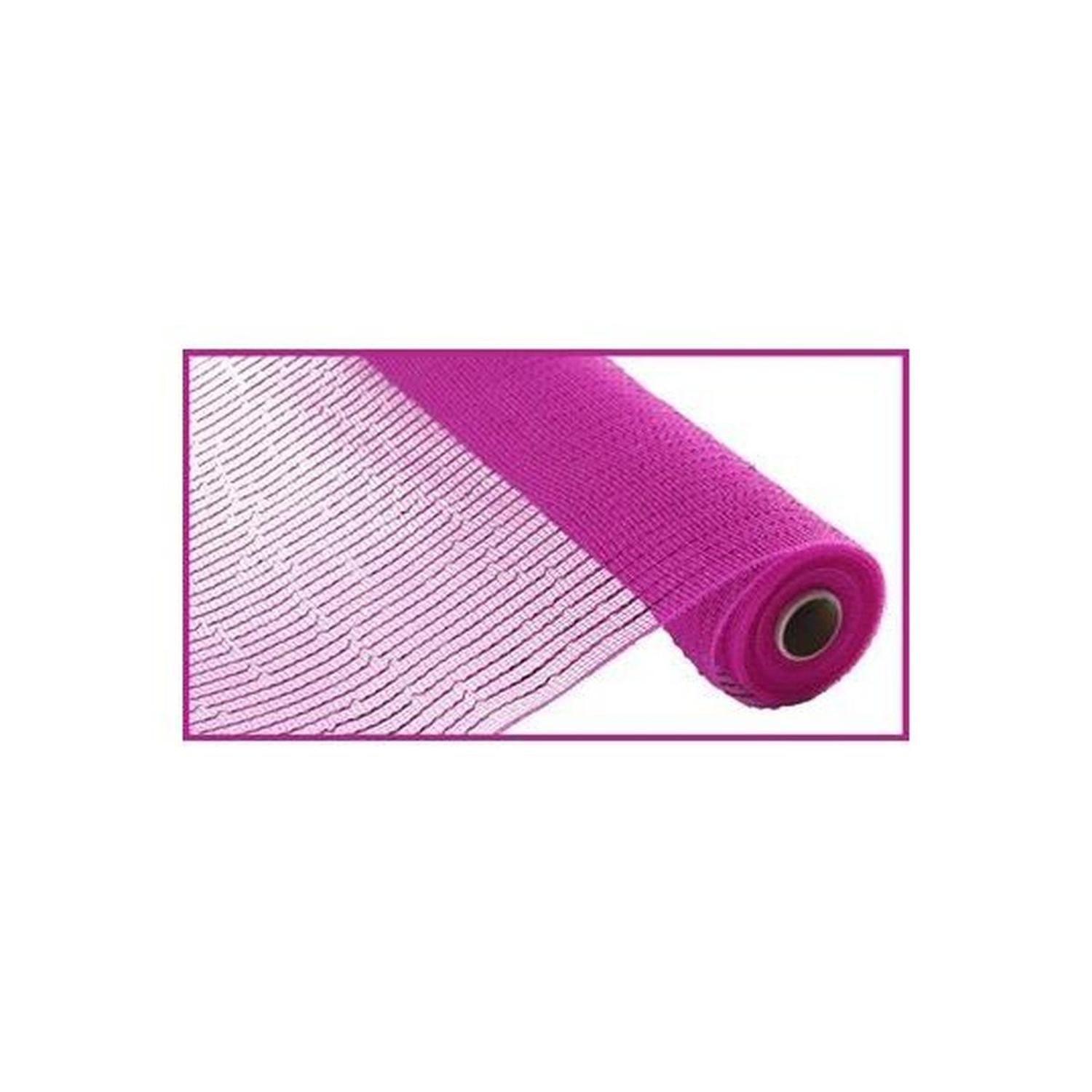 Shop For 10" Poly Deco Mesh Ribbon: Wide Foil Metallic Hot Pink at Michelle's aDOORable Creations