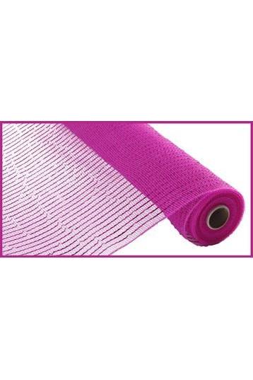 Shop For 10" Poly Deco Mesh Ribbon: Wide Foil Metallic Hot Pink at Michelle's aDOORable Creations