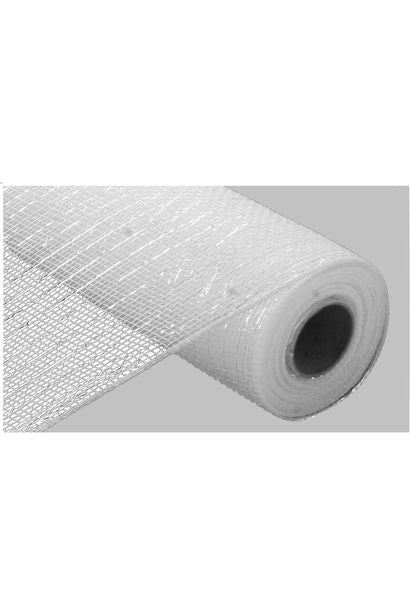 Shop For 10" Poly Deco Mesh: White w/White (10 Yards)