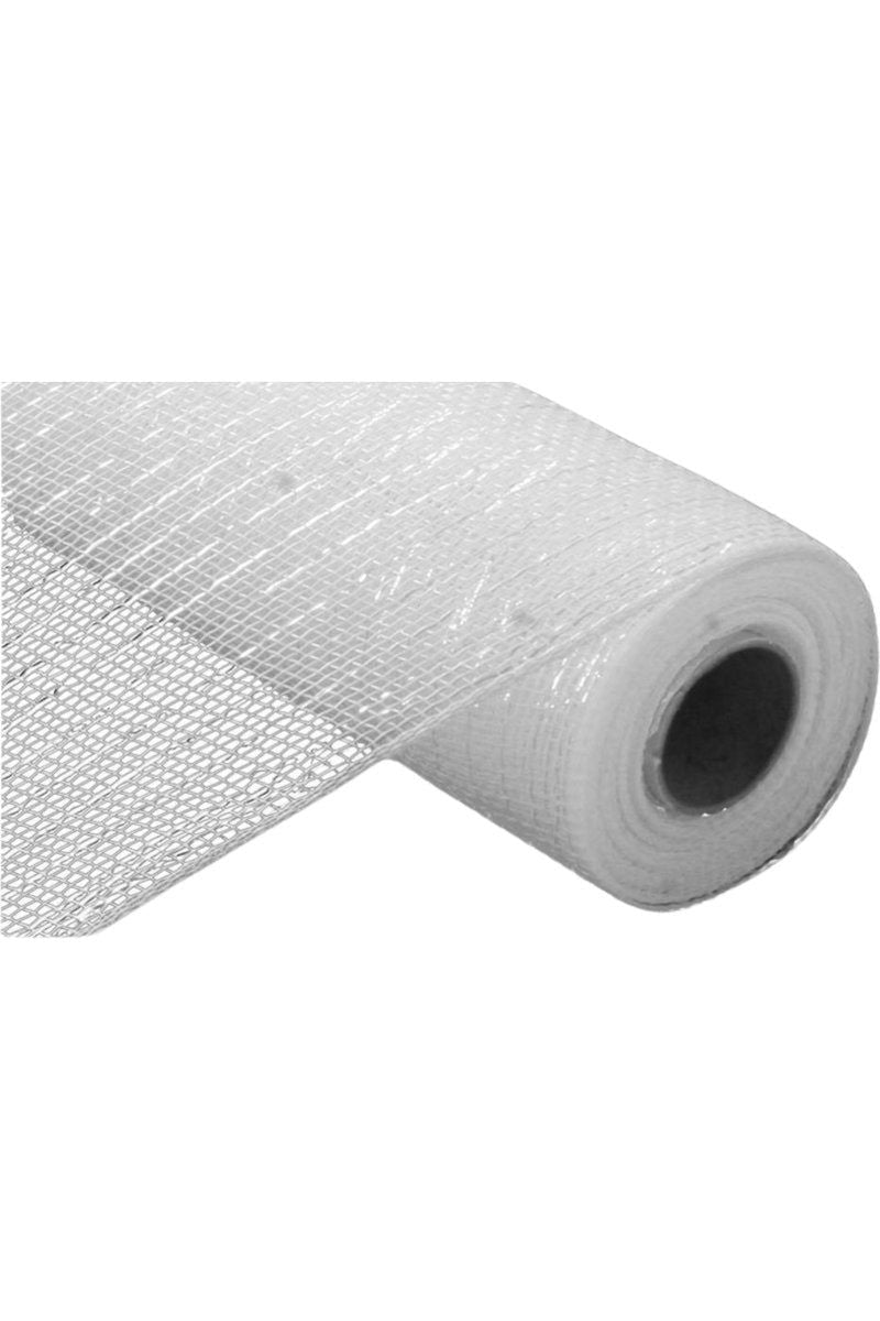 Shop For 10" Poly Deco Mesh: White w/White (10 Yards)