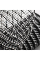 Shop For 10" Poly Jute Deco Mesh: Black & White Stripe (10 Yards)