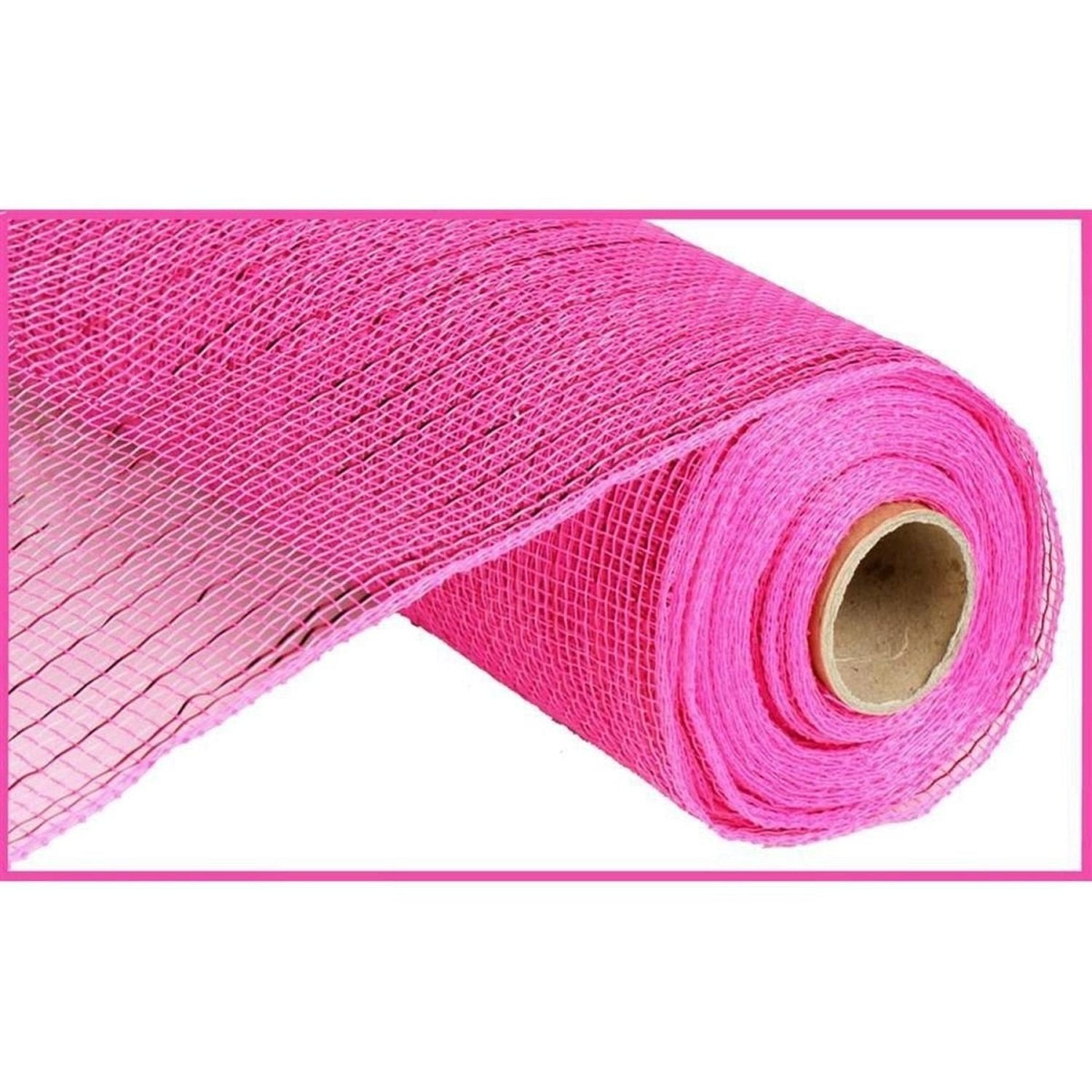 Shop For 10" Poly Mesh Ribbon: Metallic Hot Pink