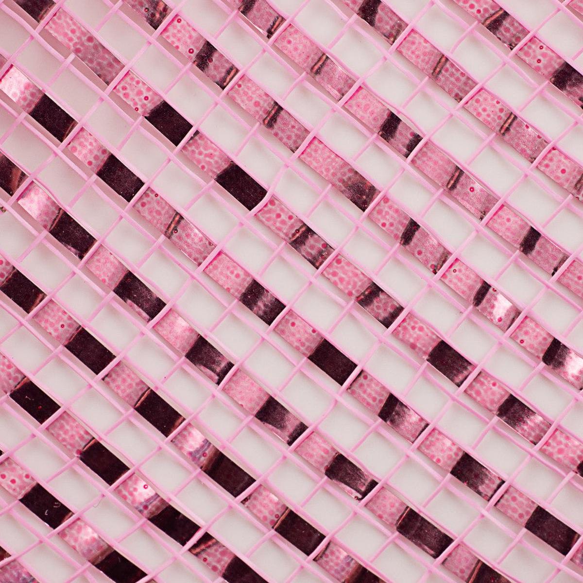 Shop For 10" Poly Mesh Ribbon: Deluxe Wide Foil Pink (10 Yards) at Michelle's aDOORable Creations