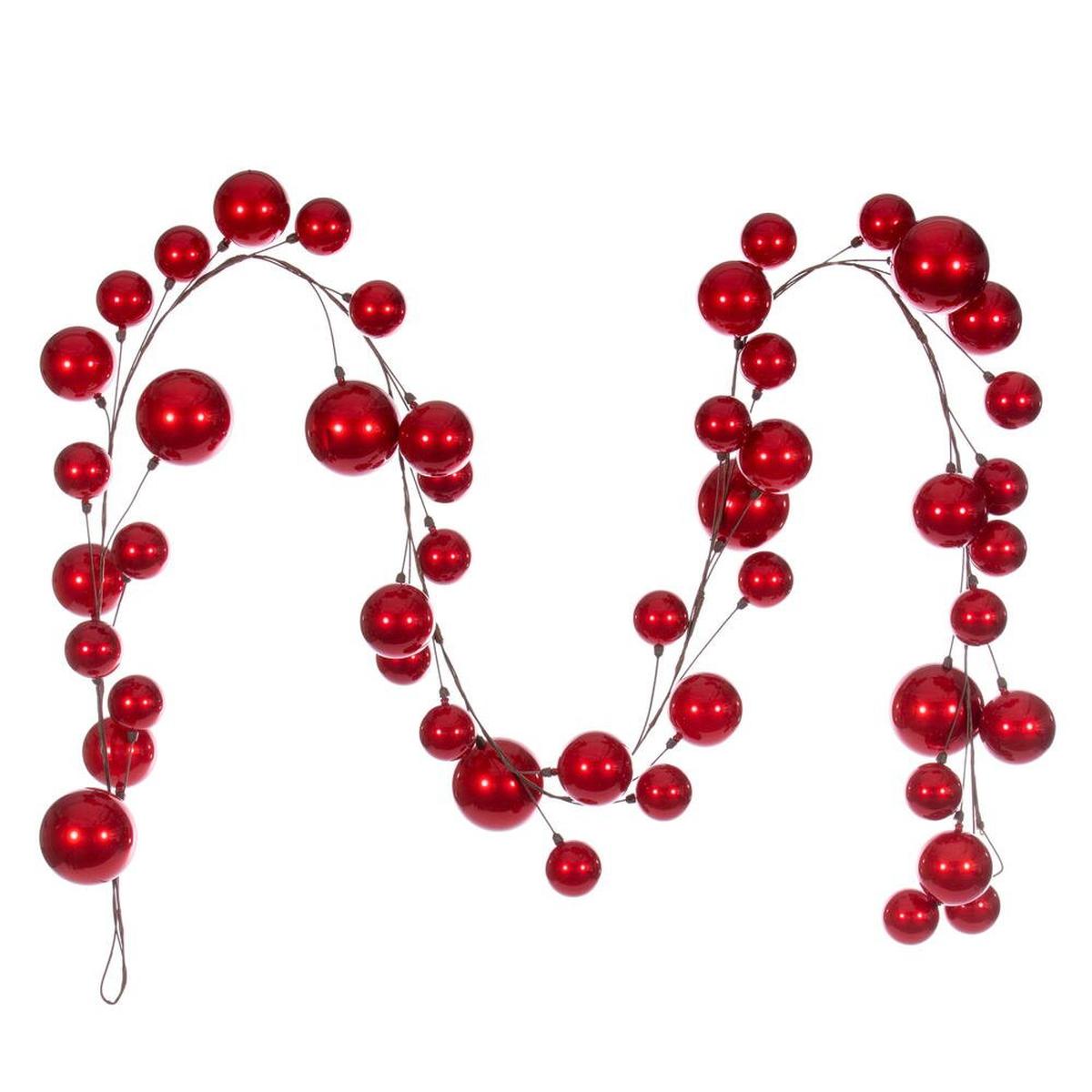 Shop For 10' Red Ball Ornament Garland