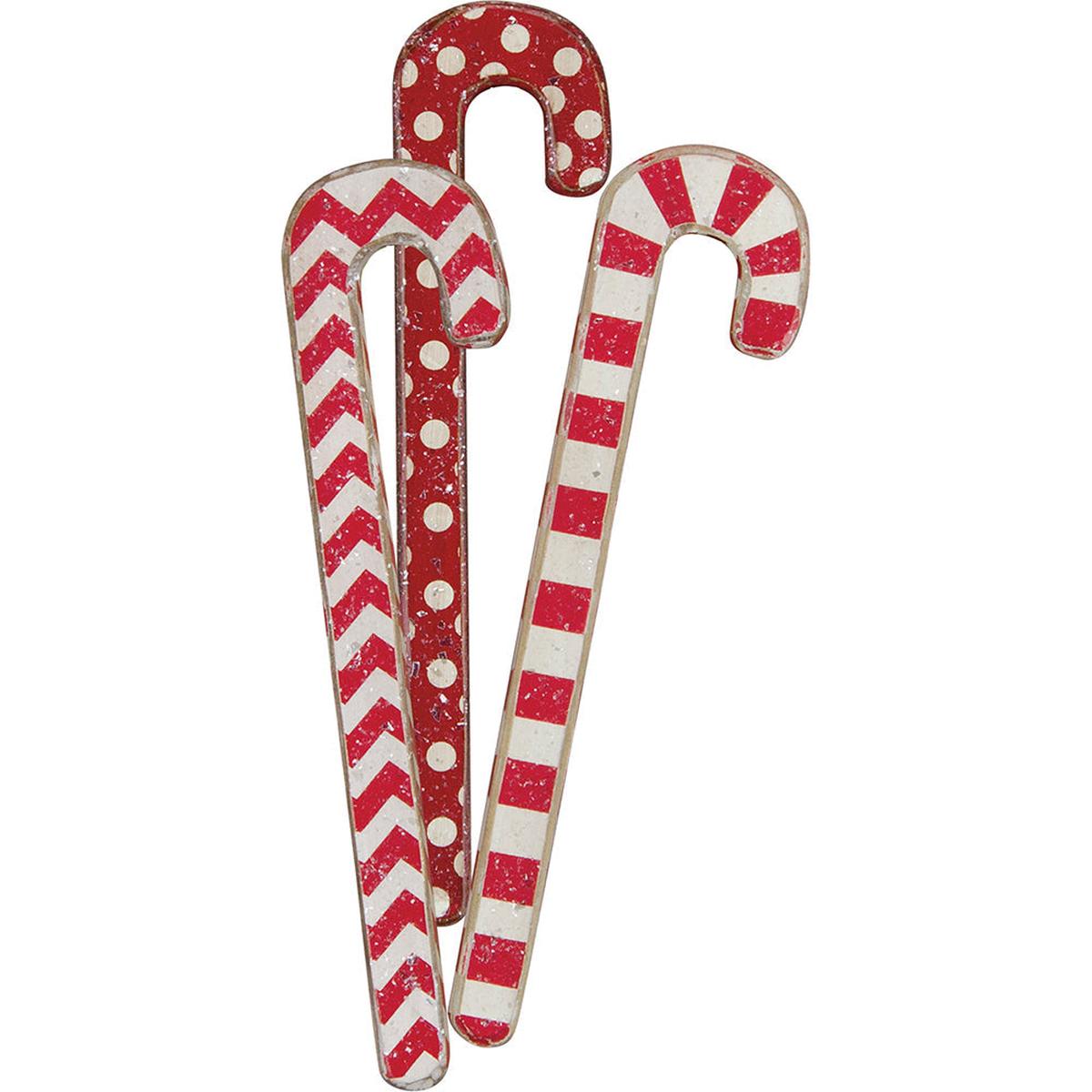 Shop For 10" Red Handpainted Wood Candy Canes