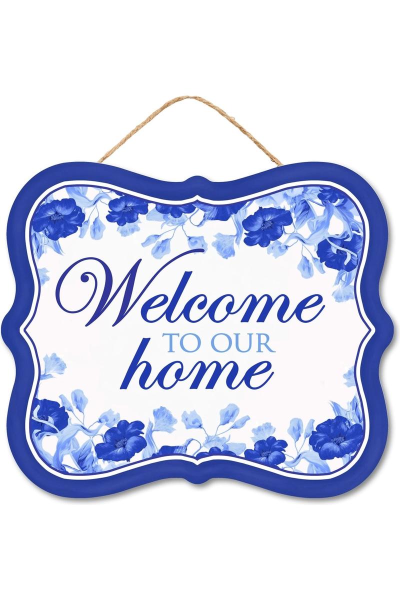 Shop For 10" Scalloped Wooden Sign: Welcome To Our Home