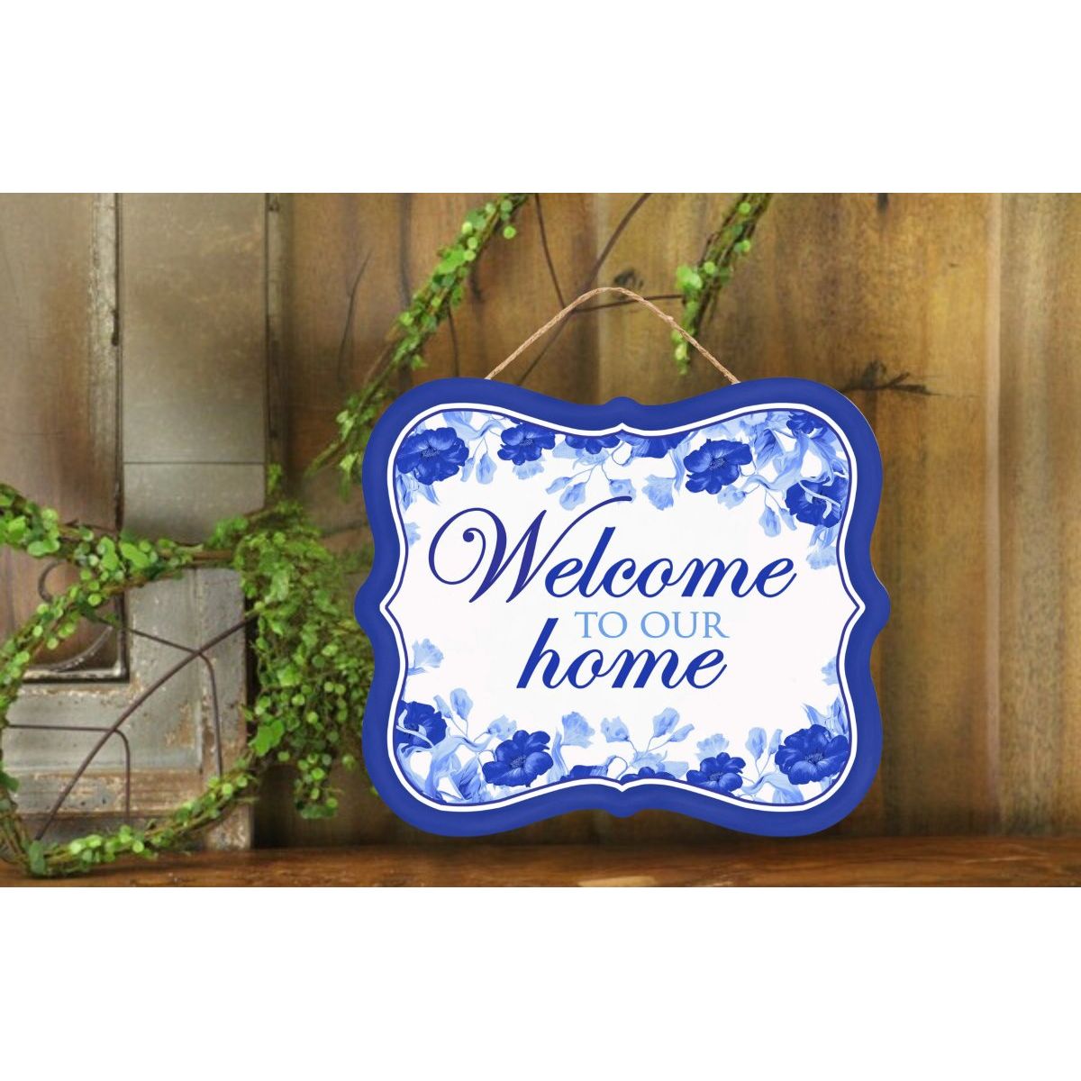 Shop For 10" Scalloped Wooden Sign: Welcome To Our Home