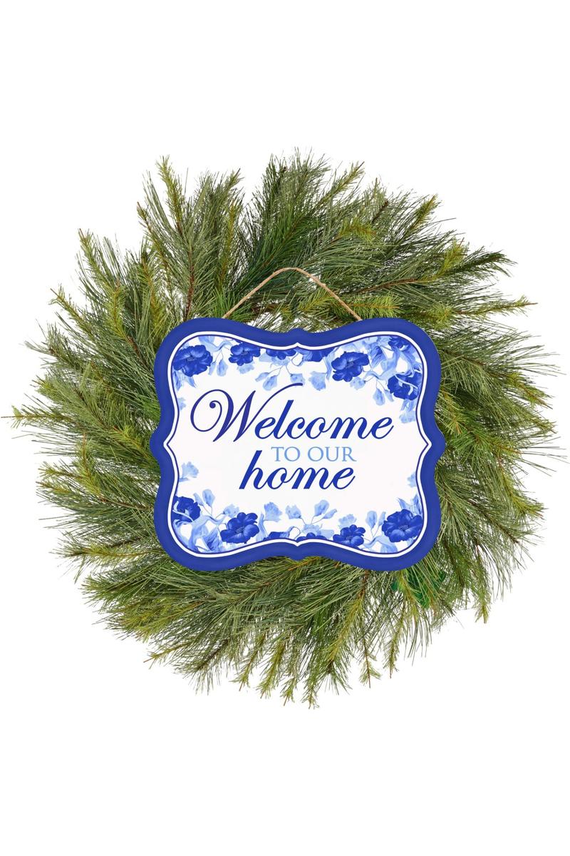 Shop For 10" Scalloped Wooden Sign: Welcome To Our Home