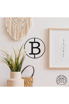 Shop For 10" Single Letter Circle Monogram - 3 Styles - Custom Monogram Door Hanger at Michelle's aDOORable Creations