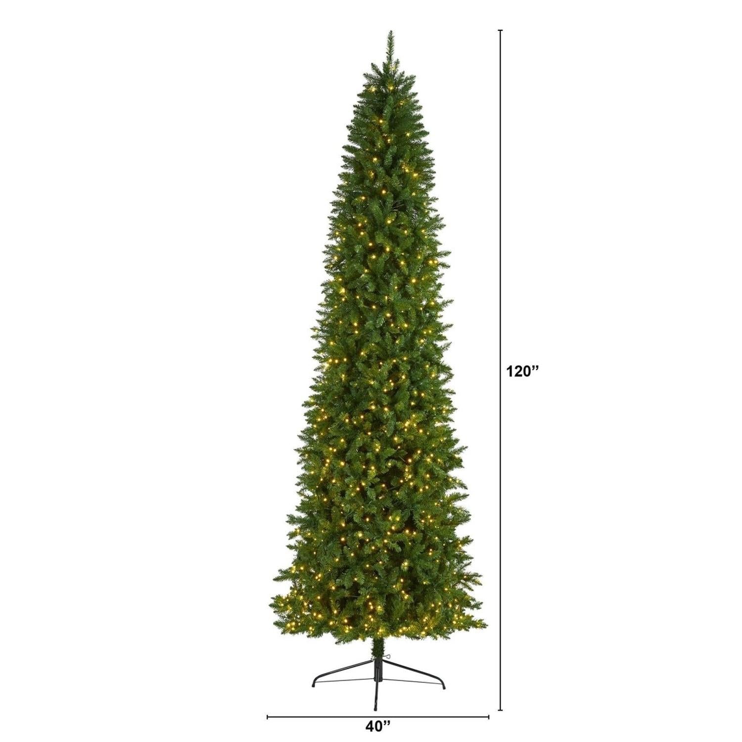 Shop For 10’ Slim Green Mountain Pine Artificial Christmas Tree