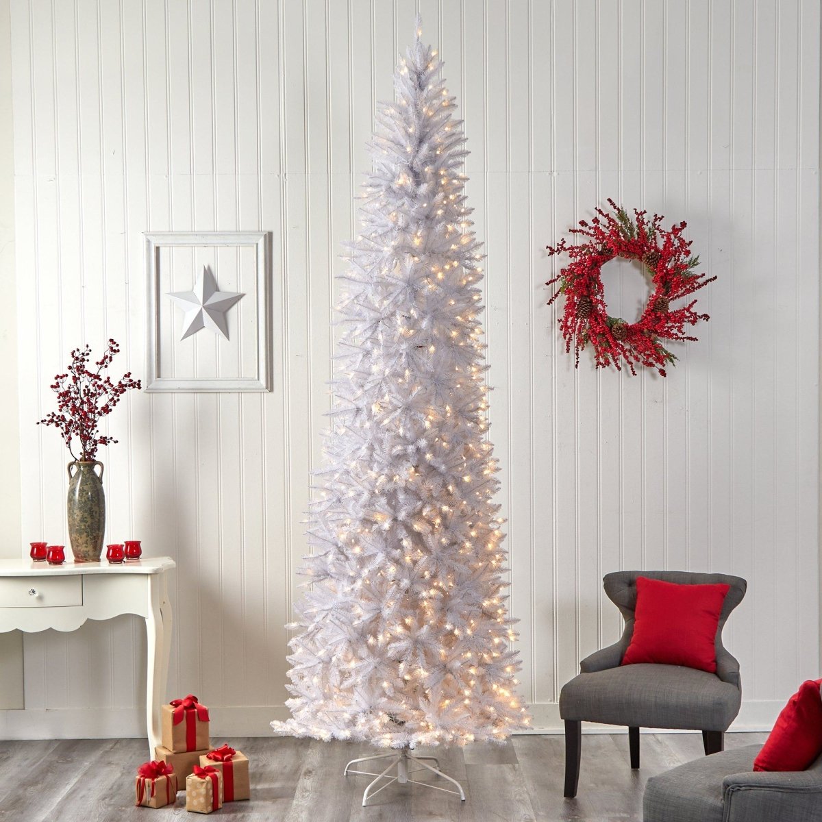 Shop For 10’ Slim White Artificial Christmas Tree